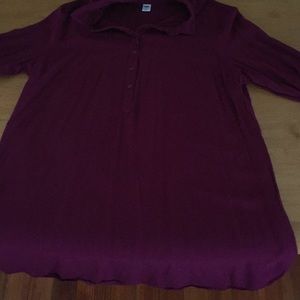 Maroon shirt dress